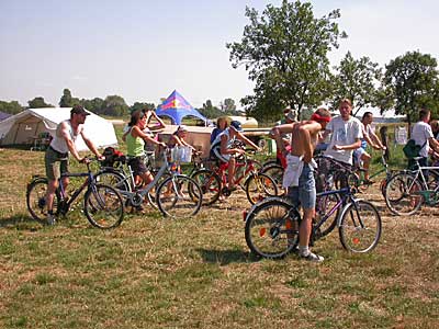 Aufbruch zur Fahrradtour